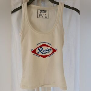 Revive Women's Cream Graphic Tank Top